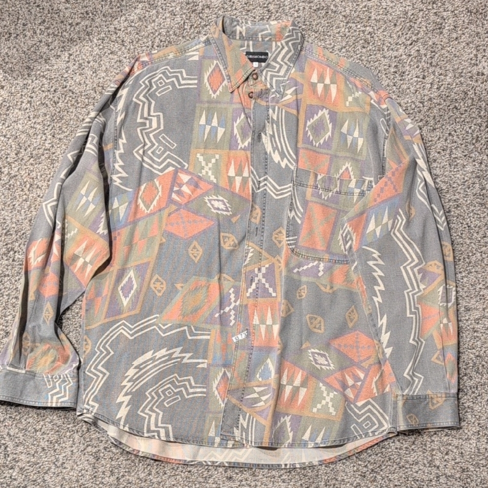 Vintage 90s Giramondo Lg Southwestern Inspired Design